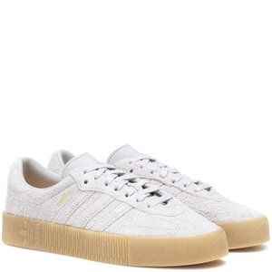 Adidas Samba Suede grey/lilac with gum sole 10